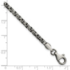 FJC Finejewelers 925 Sterling Silver Link Antiqued Brushed Bracelet 8 Inches x 3.5 mm