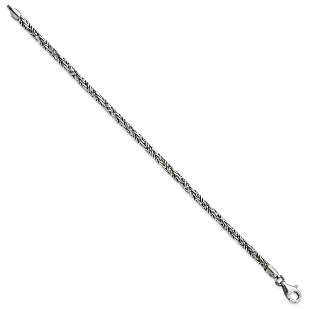 FJC Finejewelers 925 Sterling Silver Antiqued Polished Rope Bracelet 8 Inches x 3.55 mm