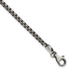 FJC Finejewelers 925 Sterling Silver Box Antiqued Brushed Bracelet 8 Inches x 3.36 mm