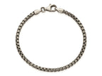 FJC Finejewelers 925 Sterling Silver Box Antiqued Brushed Bracelet 8 Inches x 3.36 mm