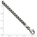 FJC Finejewelers 925 Sterling Silver Antiqued Brushed Box Bracelet 8 Inches x 4.11 mm