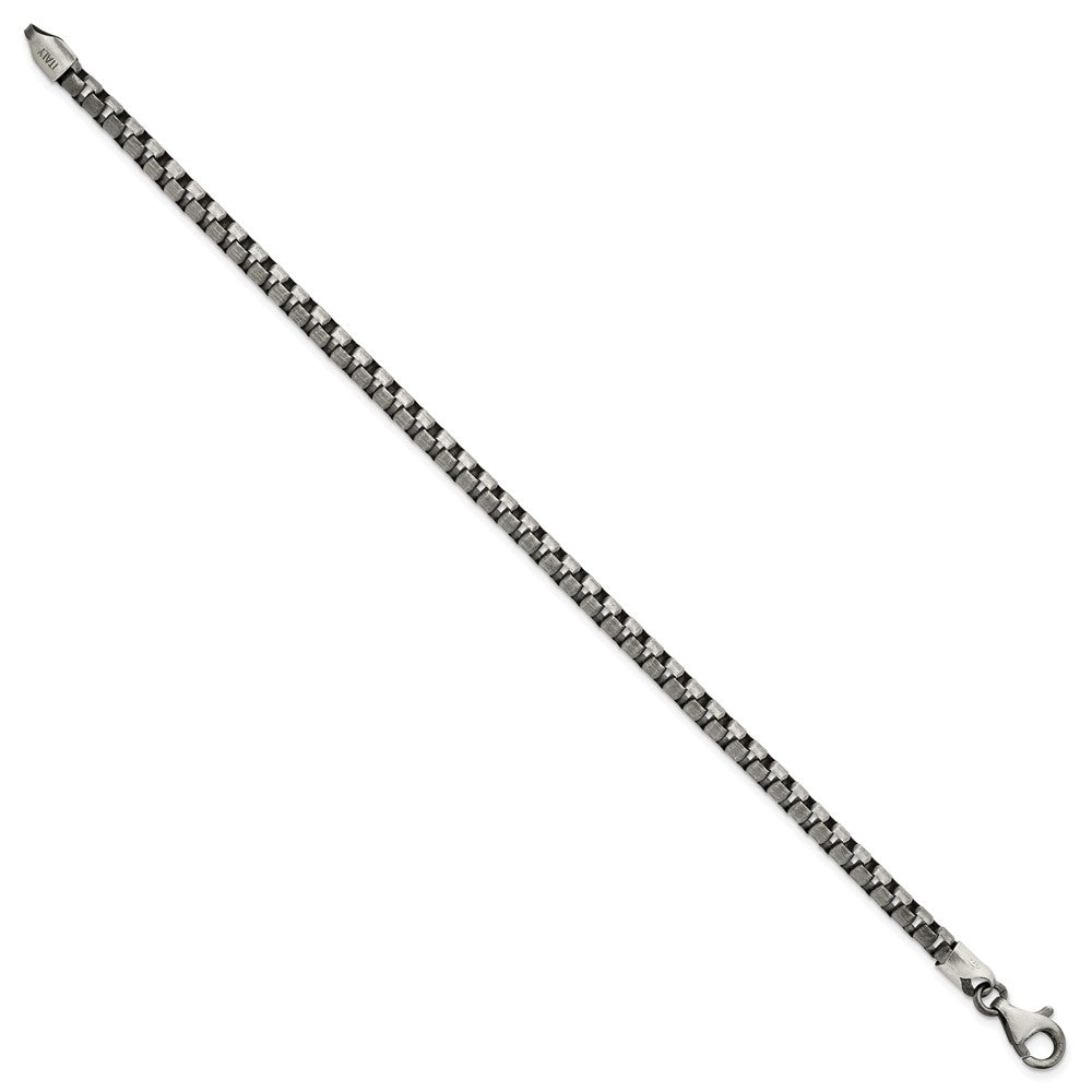 FJC Finejewelers 925 Sterling Silver Antiqued Brushed Box Bracelet 8 Inches x 4.11 mm