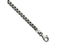FJC Finejewelers 925 Sterling Silver Antiqued Brushed Box Bracelet 8 Inches x 4.11 mm
