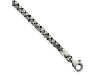 FJC Finejewelers 925 Sterling Silver Antiqued Brushed Box Bracelet 8 Inches x 4.11 mm