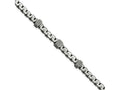FJC Finejewelers 925 Sterling Silver Mens Antiqued Brushed Textured Link Bracelet 8.5 Inches x 8.3 mm