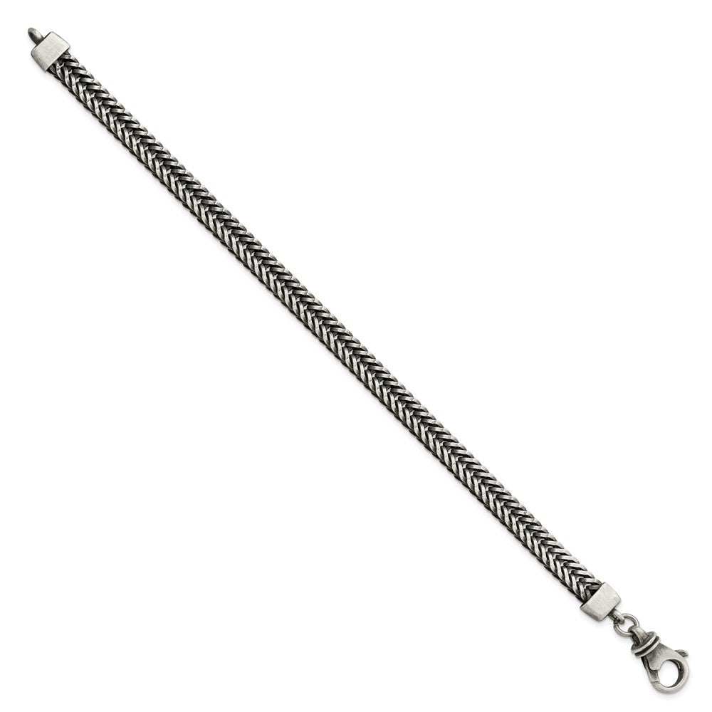 FJC Finejewelers 925 Sterling Silver Spiga Brushed Antiqued Wheat Chain Bracelet 8.5 Inches x 6.55 mm