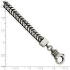 FJC Finejewelers 925 Sterling Silver Spiga Brushed Antiqued Wheat Chain Bracelet 8.5 Inches x 6.55 mm