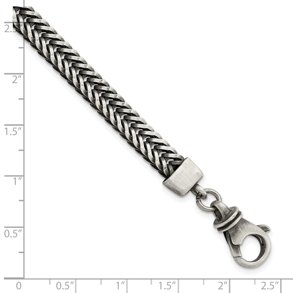 FJC Finejewelers 925 Sterling Silver Spiga Brushed Antiqued Wheat Chain Bracelet 8.5 Inches x 6.55 mm