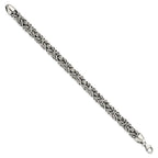 FJC Finejewelers 925 Sterling Silver Polished and Antiqued Byzantine Bracelet 8.5 Inches x 8.4 mm