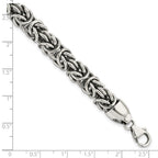 FJC Finejewelers 925 Sterling Silver Polished and Antiqued Byzantine Bracelet 8.5 Inches x 8.4 mm