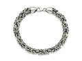 FJC Finejewelers 925 Sterling Silver Polished and Antiqued Byzantine Bracelet 8.5 Inches x 8.4 mm