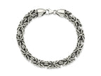 FJC Finejewelers 925 Sterling Silver Polished and Antiqued Byzantine Bracelet 8.5 Inches x 8.4 mm