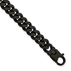 FJC Finejewelers 925 Sterling Silver Mens Matte Finish Black Ruthenium Curb Bracelet 8.5 Inches x 9.2 mm