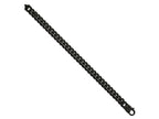 FJC Finejewelers 925 Sterling Silver Mens Matte Finish Black Ruthenium Curb Bracelet 8.5 Inches x 9.2 mm
