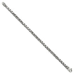 FJC Finejewelers 925 Sterling Silver Mens Antiqued Brush Byzantine/Box Link Bracelet 8.5 Inches x 5.05 mm