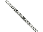 FJC Finejewelers 925 Sterling Silver Mens Antiqued Brushed Curb/Circles Bracelet 8.5 Inches x 7.88 mm