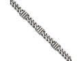 FJC Finejewelers 925 Sterling Silver Mens Antiqued Brushed Curb/Bar Bracelet 8.5 Inches x 11.2 mm