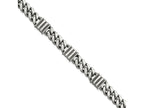 FJC Finejewelers 925 Sterling Silver Mens Antiqued Brushed Curb/Bar Bracelet 8.5 Inches x 11.2 mm