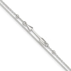 FJC Finejewelers 925 Sterling Silver Other Chain 9in Plus 1in Ext. 2-strand Arrow and Bar Anklet 10 Inches x 4 mm