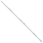 FJC Finejewelers 925 Sterling Silver Other Chain 9in Plus 1in Ext. 2-strand Arrow and Bar Anklet 10 Inches x 4 mm