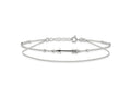 FJC Finejewelers 925 Sterling Silver Other Chain 9in Plus 1in Ext. 2-strand Arrow and Bar Anklet 10 Inches x 4 mm
