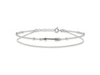 FJC Finejewelers 925 Sterling Silver Other Chain 9in Plus 1in Ext. 2-strand Arrow and Bar Anklet 10 Inches x 4 mm