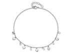FJC Finejewelers 925 Sterling Silver Cable d Polish and Brushed Heart CZ  9.75