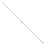 FJC Finejewelers 925 Sterling Silver Cable  Polished Blue and White CZ Eye Anklet 10 Inches x 3 mm