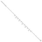 FJC Finejewelers 925 Sterling Silver Cable d Polished and Brushed Star CZ 9in Plus 1in Ext. An 10 Inches