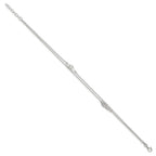 FJC Finejewelers 925 Sterling Silver Cable CZ Flip Flop 9 in Plus 1 in Ext. Anklet 10 Inches