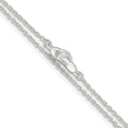 FJC Finejewelers 925 Sterling Silver Cable CZ Flip Flop 9 in Plus 1 in Ext. Anklet 10 Inches