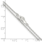 FJC Finejewelers 925 Sterling Silver Cable CZ Flip Flop 9 in Plus 1 in Ext. Anklet 10 Inches