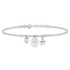 FJC Finejewelers 925 Sterling Silver Cable Shells 9in Plus 1 in Ext. Anklet 10 Inches