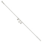 FJC Finejewelers 925 Sterling Silver Cable Shells 9in Plus 1 in Ext. Anklet 10 Inches