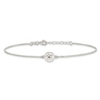FJC Finejewelers 925 Sterling Silver Curb with CZ Sand Dollar 9in Plus 1 in Ext. Anklet 10 Inches x 8 mm