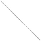 FJC Finejewelers 925 Sterling Silver Link Rhodium Plated Polished CZ Anklet 10 Inches x 3 mm