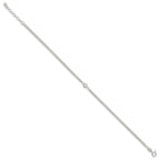 FJC Finejewelers 925 Sterling Silver Fashion Bezel CZ 2-Strand Anklet 9 Inches x 11 mm