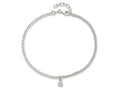 FJC Finejewelers 925 Sterling Silver Fashion CZ Fancy Chain 9in Plus 1in Ext. Anklet 9 Inches x 5 mm