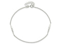 FJC Finejewelers 925 Sterling Silver Franco 9in Plus 1 in Ext. Textured Bar Anklet 9 Inches x 2 mm