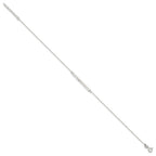 FJC Finejewelers 925 Sterling Silver Cable Polished Crystal Bar 9in Plus 1in ext Anklet 9 Inches x 3 mm