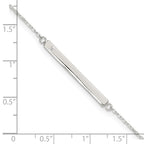 FJC Finejewelers 925 Sterling Silver Cable Polished Crystal Bar 9in Plus 1in ext Anklet 9 Inches x 3 mm