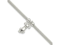 FJC Finejewelers 925 Sterling Silver Polished CZ Dog Charm Bracelet 7.25 Inches x 8.64 mm