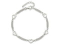 FJC Finejewelers 925 Sterling Silver Bracelets with Station Hearts 7.5in with 1.0 in ext Bracelet 7.5 Inches x 12.04 mm