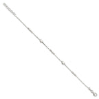 FJC Finejewelers 925 Sterling Silver Bracelets with Station Fancy Bead and Heart 8 Inches x 5.4 mm