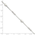 FJC Finejewelers 925 Sterling Silver Bracelets with Station Fancy Bead and Heart 8 Inches x 5.4 mm