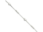 FJC Finejewelers 925 Sterling Silver Bracelets with Station Fancy Bead and Heart 8 Inches x 5.4 mm