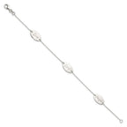 FJC Finejewelers 925 Sterling Silver Cable Polished Live Laugh Love 7.5in Bracelet 7.5 Inches x 9.2 mm