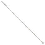 FJC Finejewelers 925 Sterling Silver Fancy Bead and Cross with 1in ext Bracelet 8 Inches x 4.73 mm