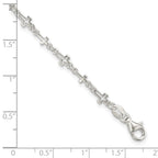 FJC Finejewelers 925 Sterling Silver Cross Link Bracelet 7.5 Inches x 4.15 mm