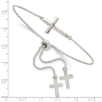 FJC Finejewelers 925 Sterling Silver Adjustable and Stretch and Wrap Cross Adjustable Bracelet 12.13 mm
